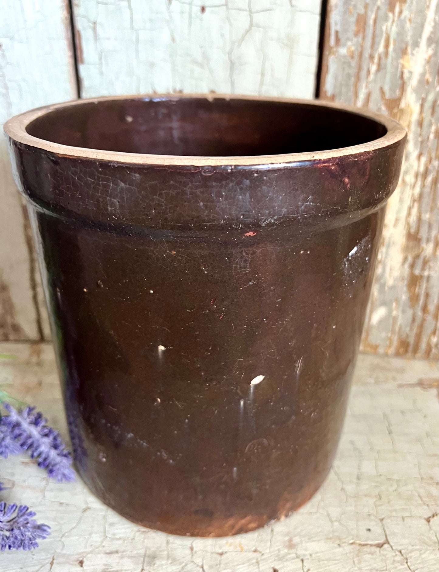 Brown Stoneware Crock