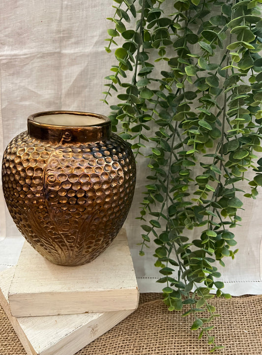 Hammered Copper Vase