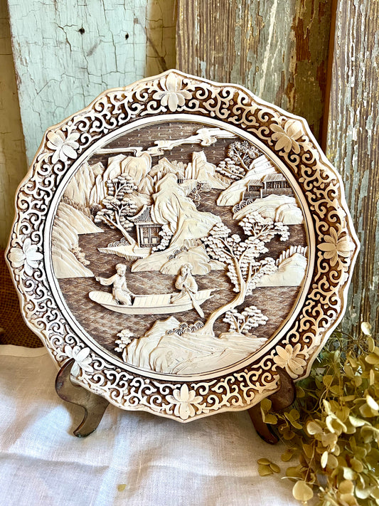 Ivory Oriental Plate