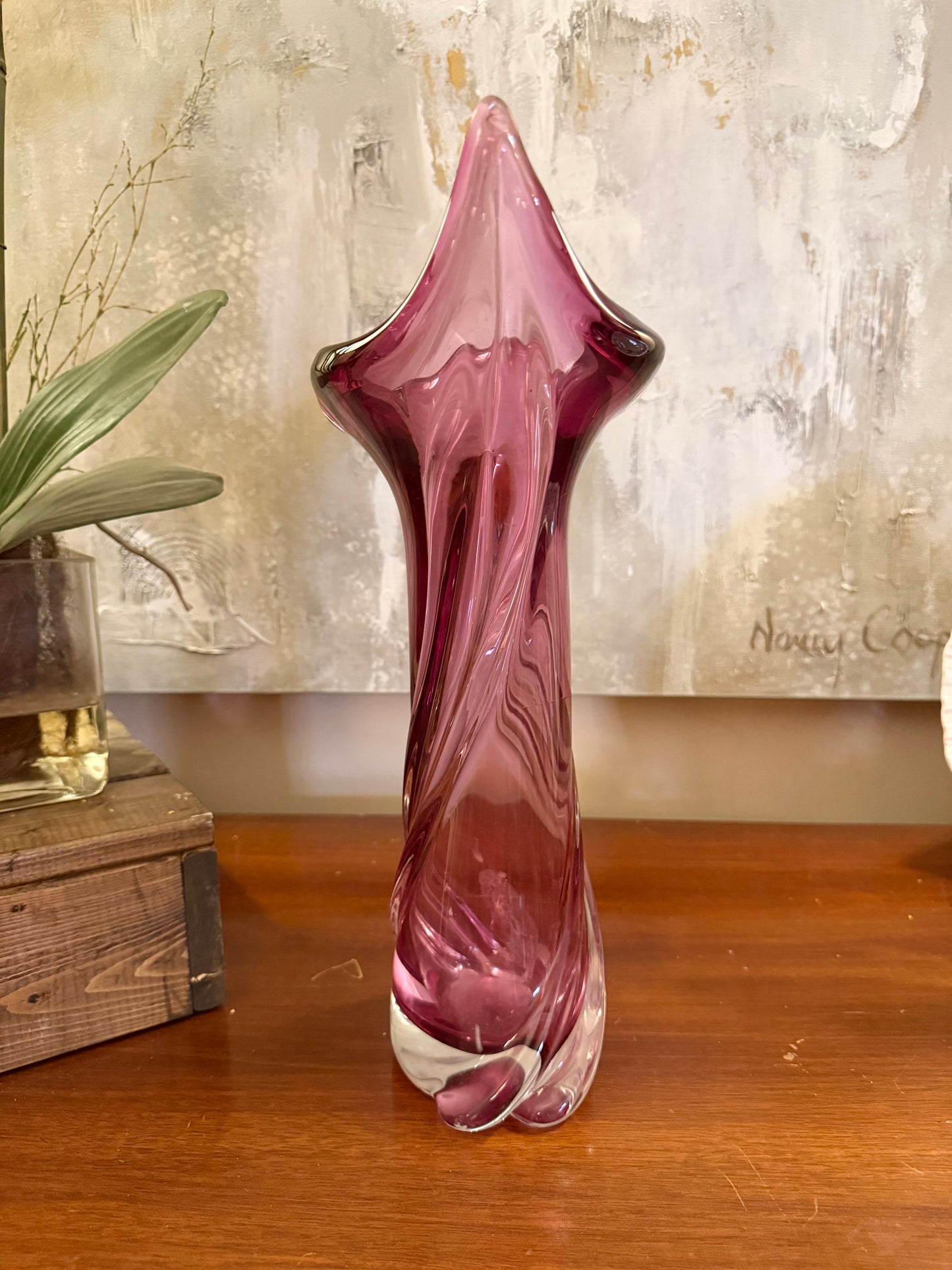 Murano Style Art Glass Vase