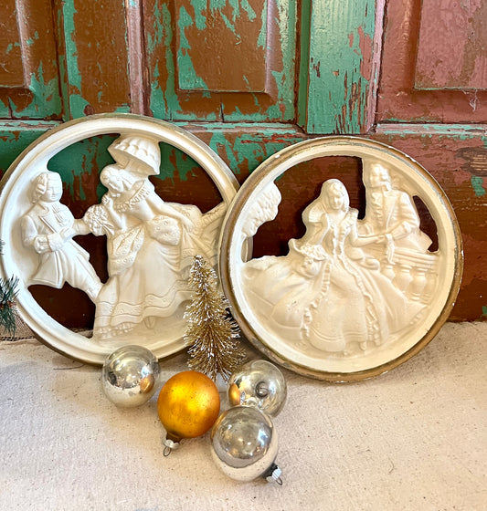 Victorian Chalk Ware Wall Decor