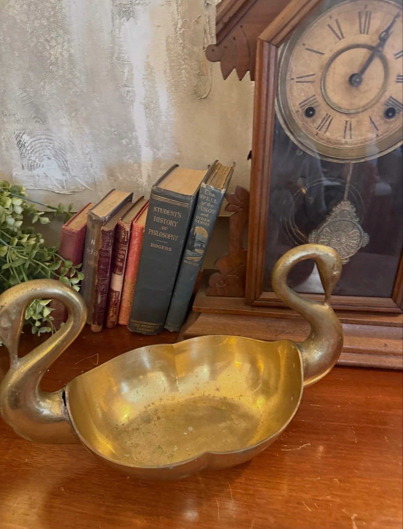 Brass Swan Planter