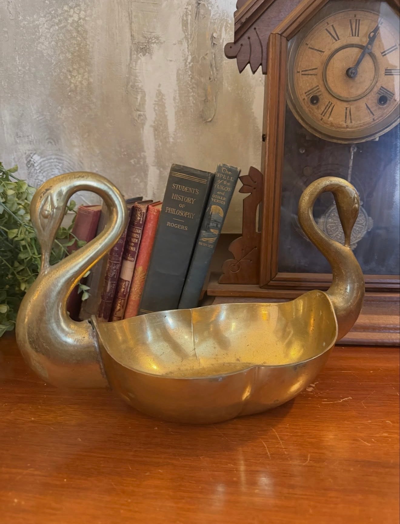 Brass Swan Planter