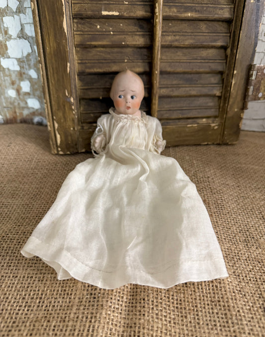 Antique Sonny Bisque Doll in Original Gown