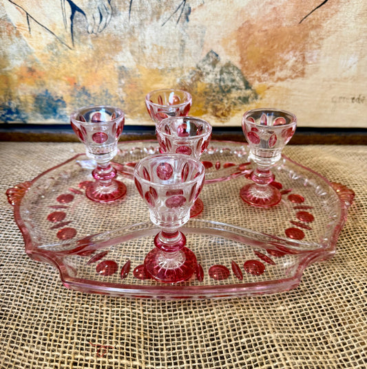 Indiana Colony Classique Ruby Red Flash Glass Set