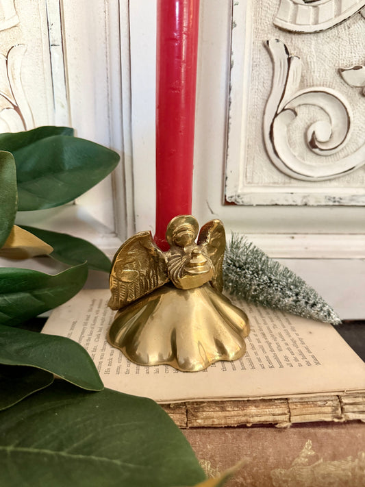 Brass Angel Candleholder