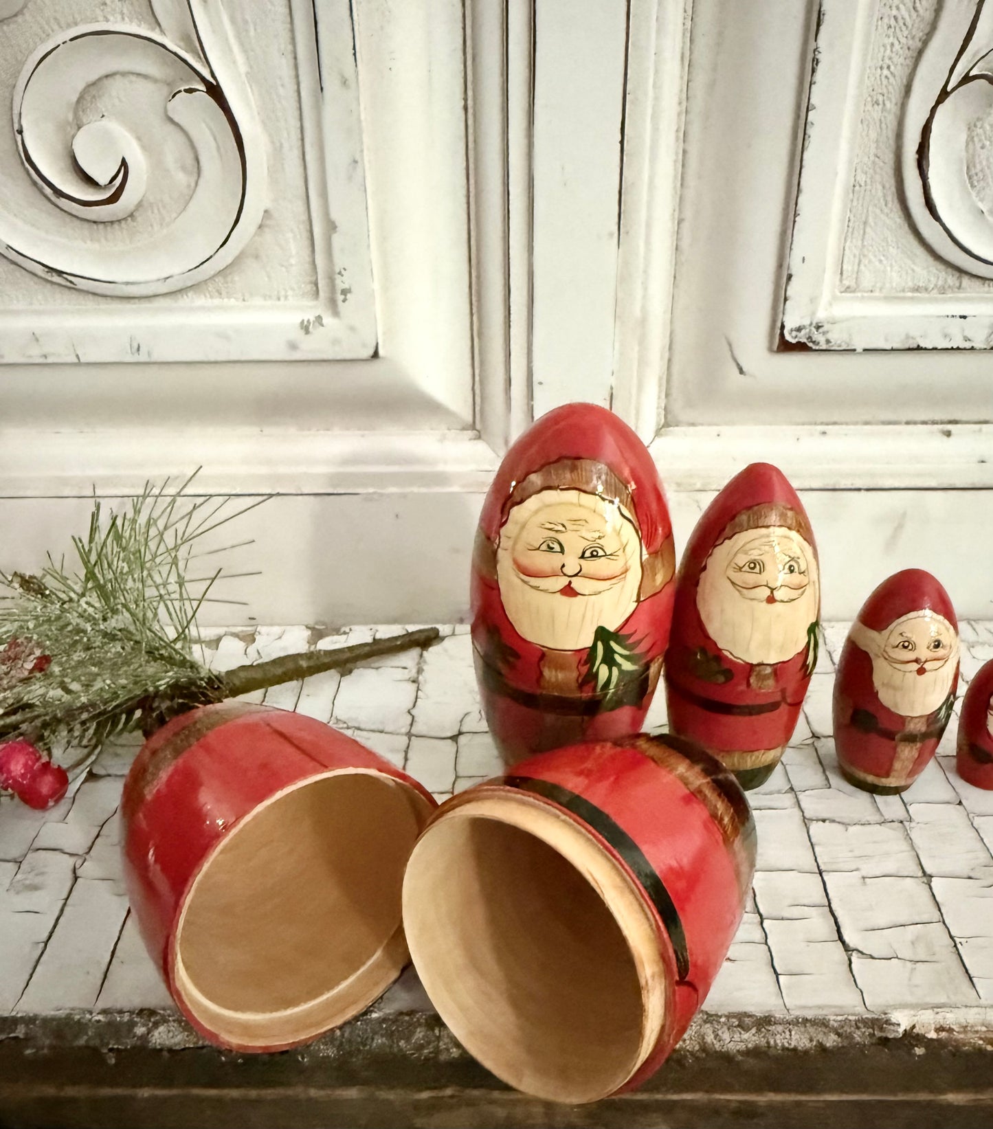 Vintage Santa Nesting Dolls