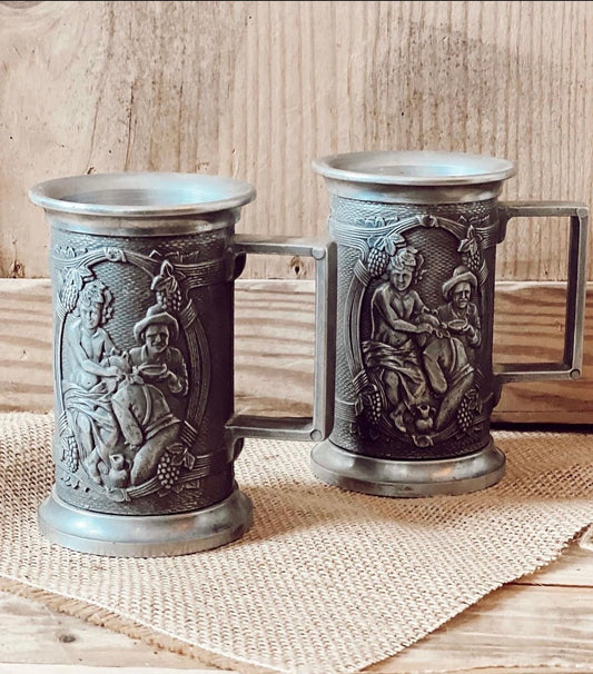 Pair of Pewter Mugs