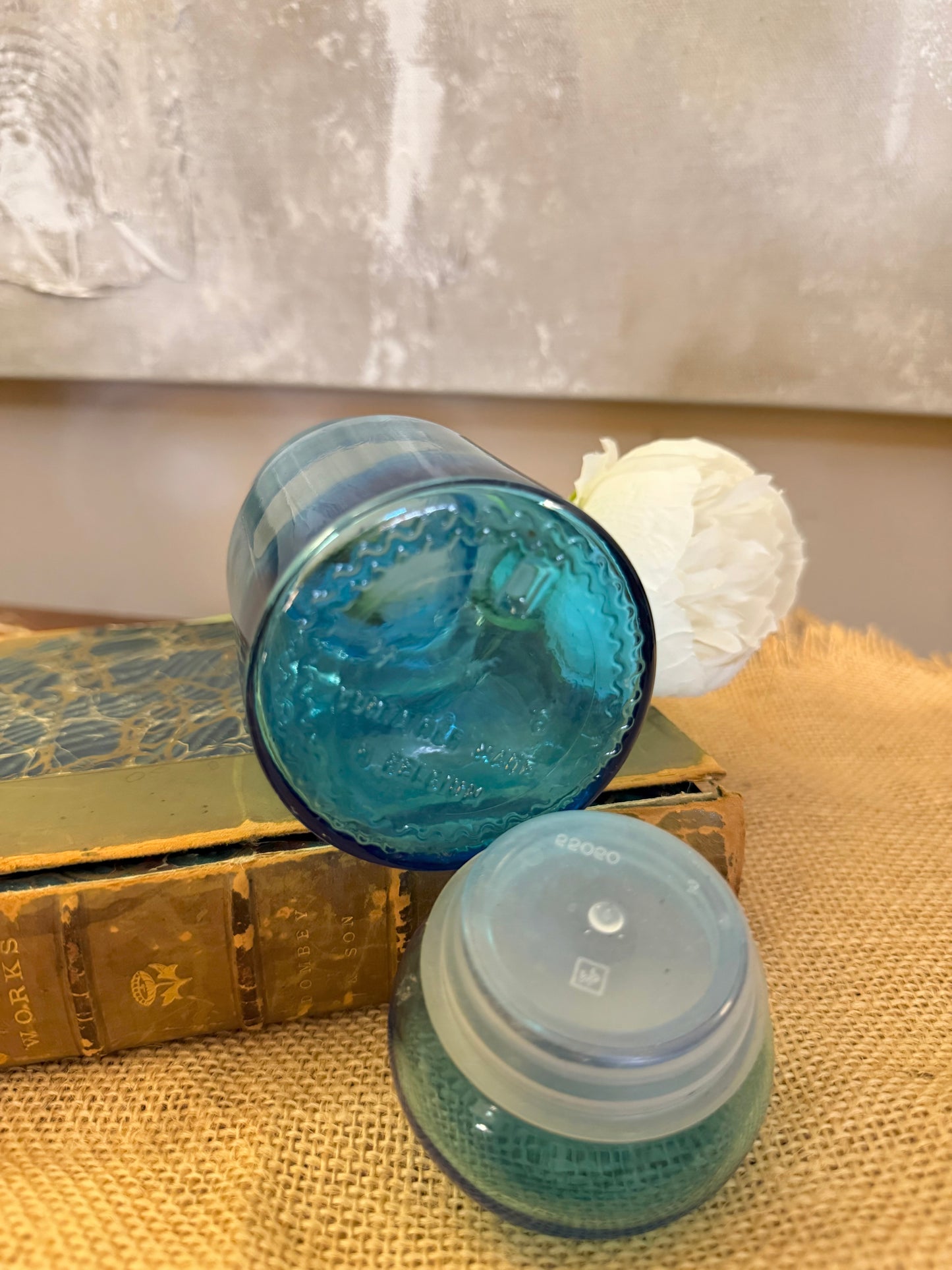 Blue Glass Apothecary Jar Belgium