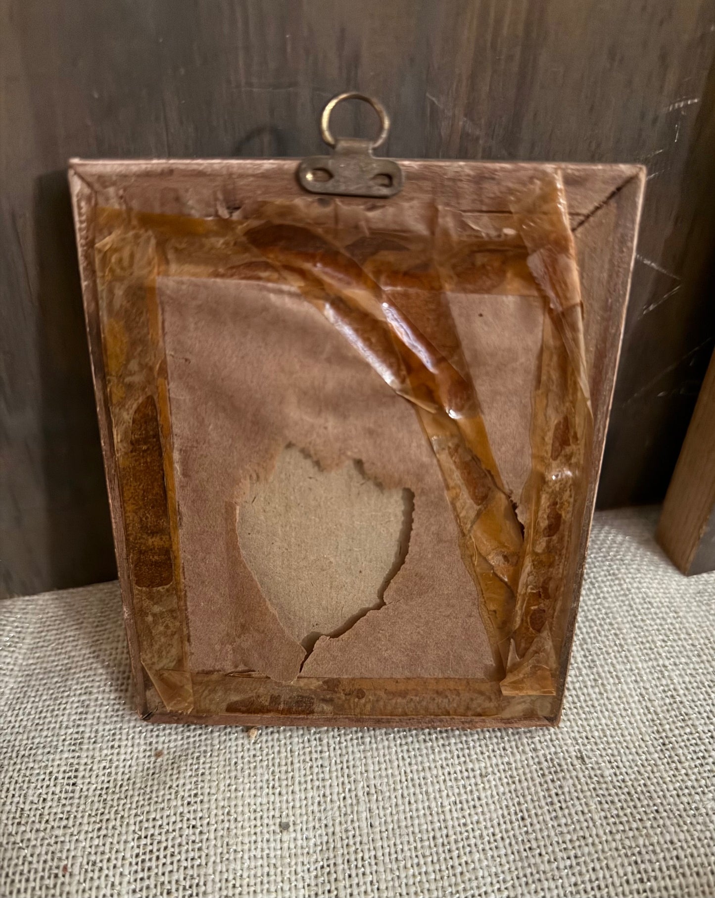 Child Photo in Antique Wooden Frame