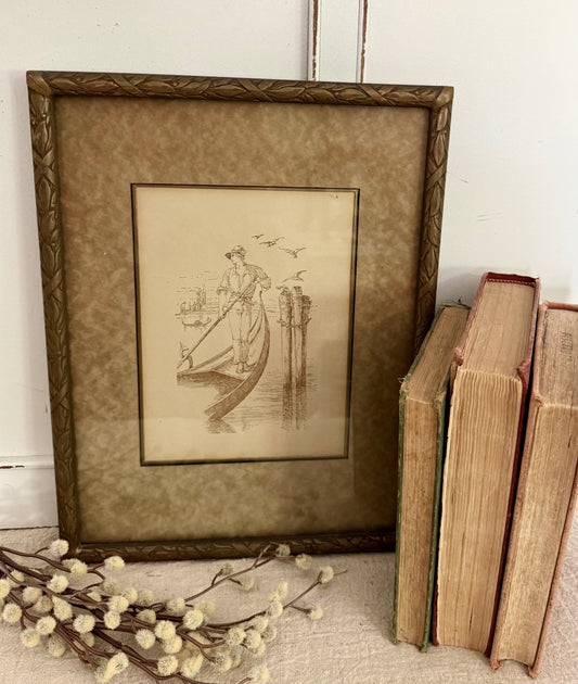 "A Day in Venice" Framed Lithograph