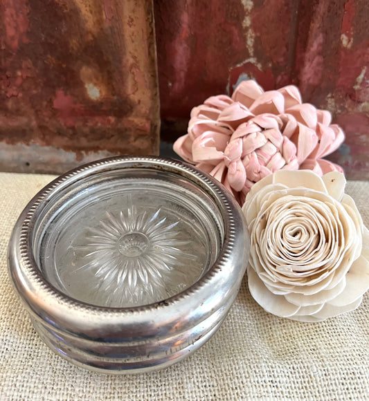 Silver Plate & Glass Coasters