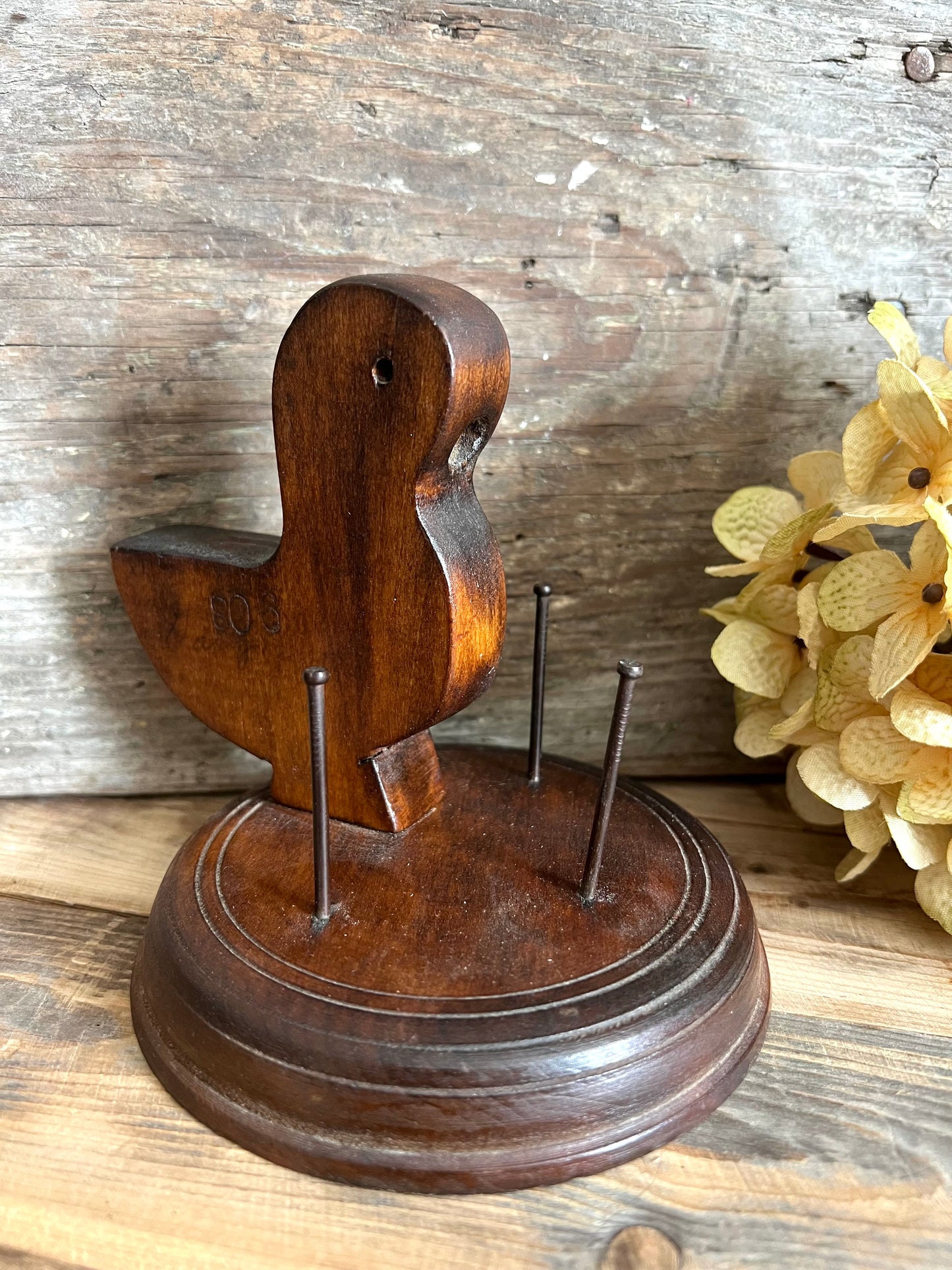 Wooden Duck Spool Holder