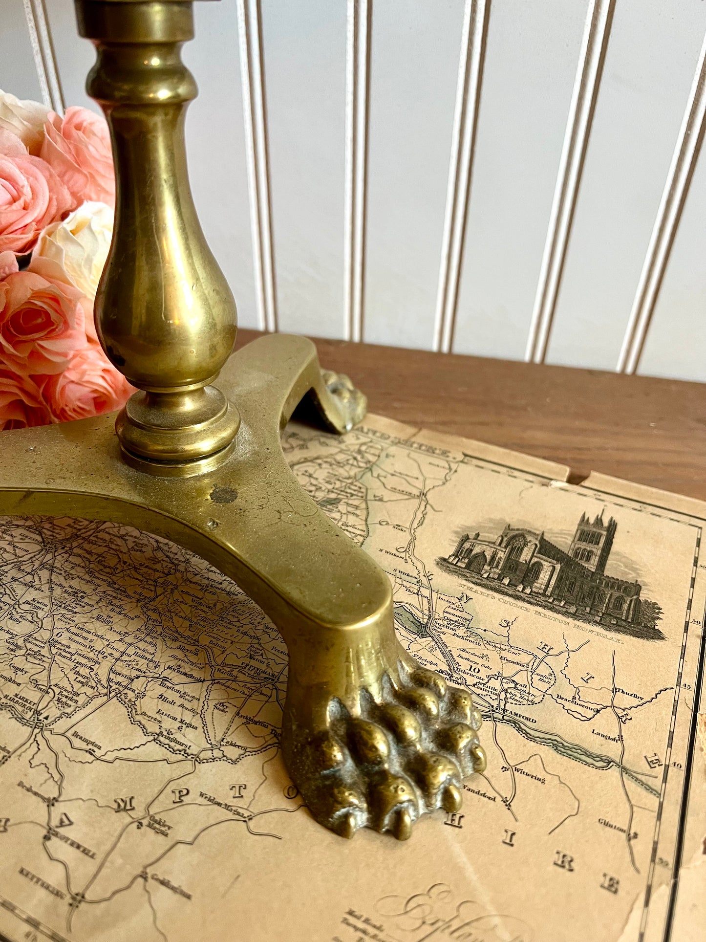 Antique Brass Cake Stand