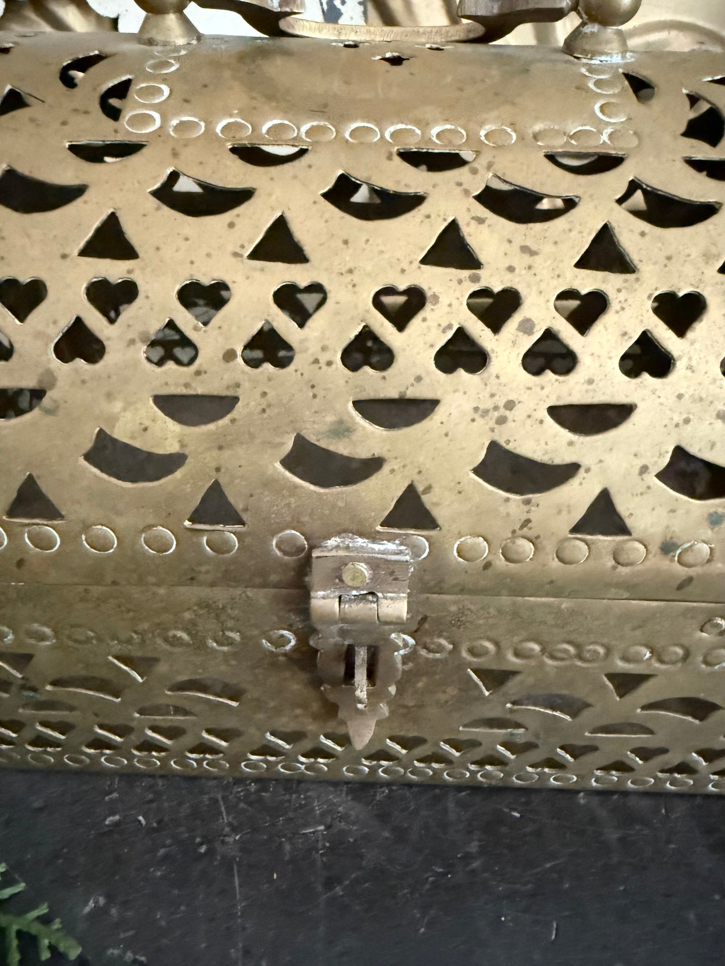 Large Brass Cricket Box