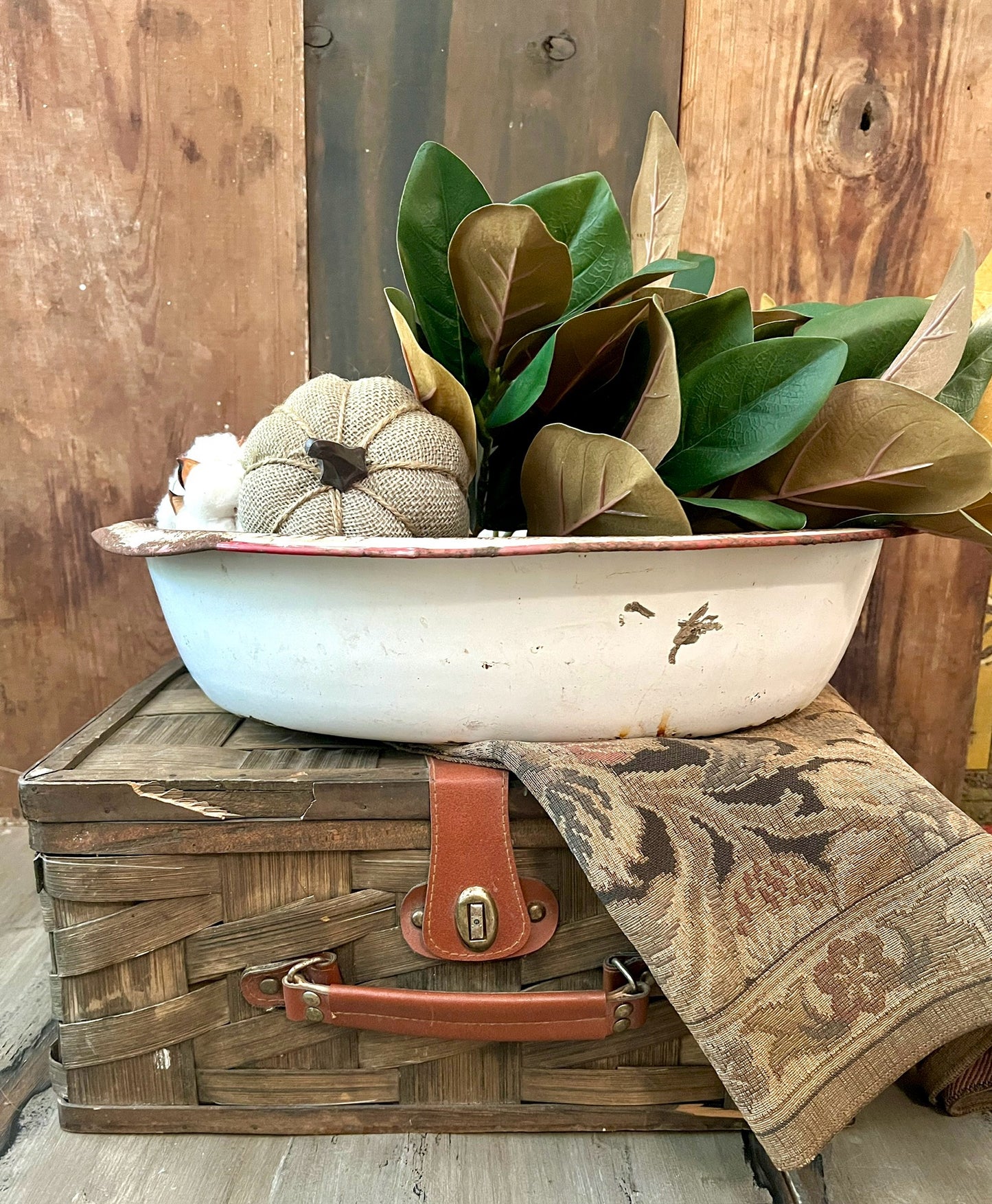 Vintage Enamelware Basin