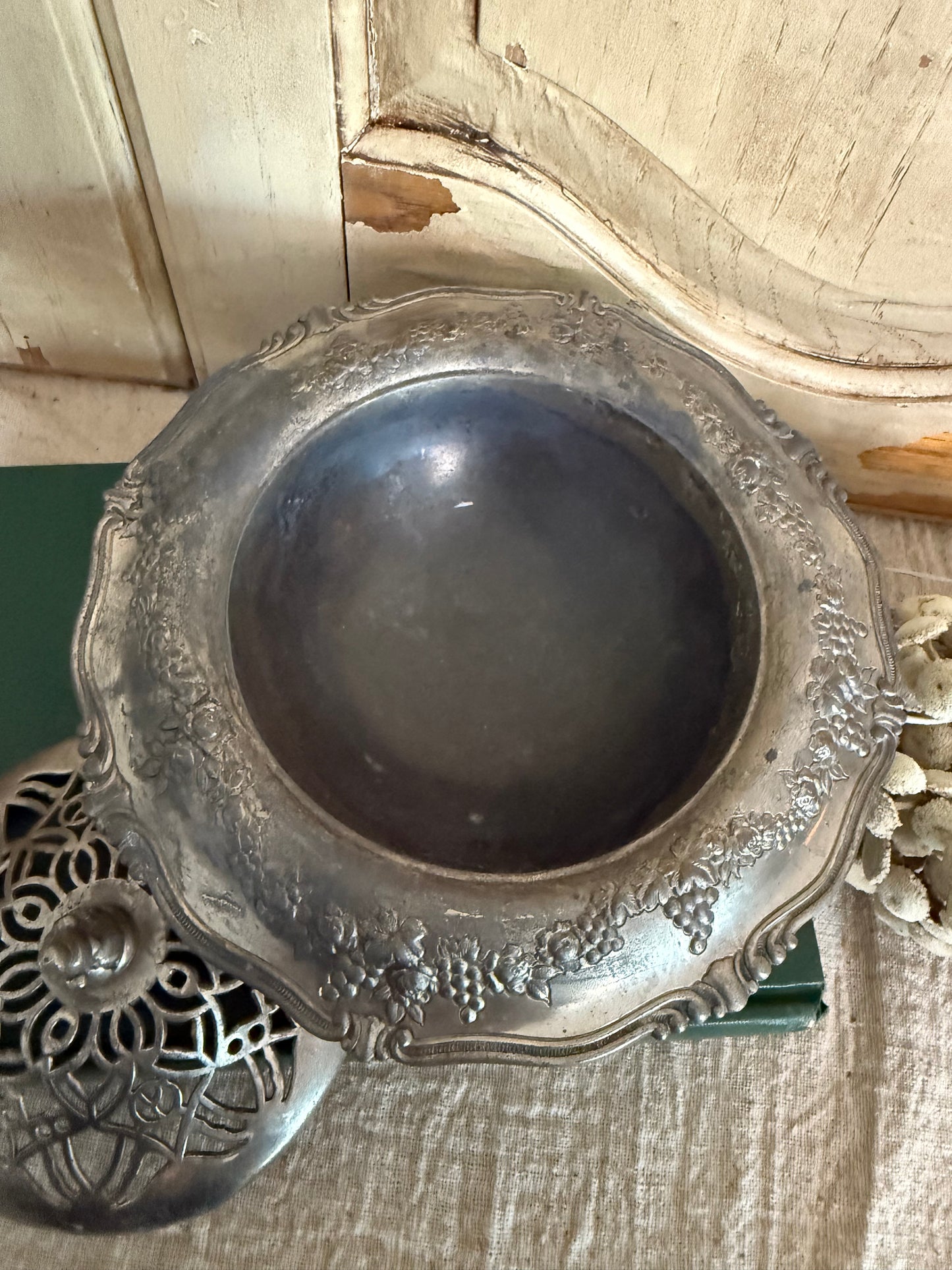 Silver Plate Ornate Candy Dish