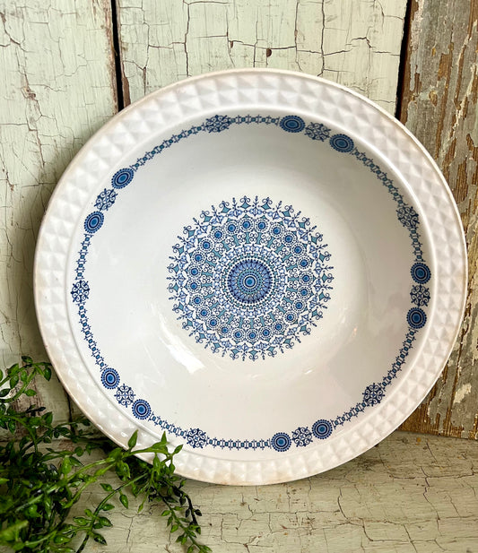 Pontesa Blue & White Ironstone Bowl