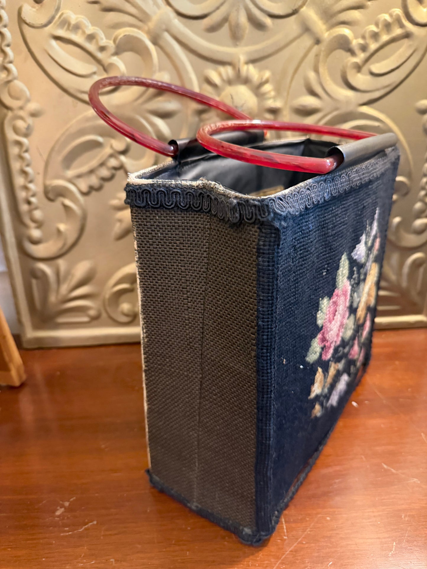 Vintage Needlepoint Purse