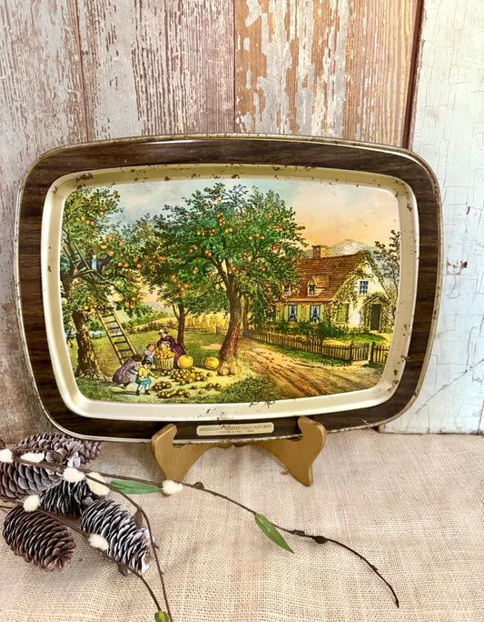 Currier & Ives American Homestead Autumn Tray