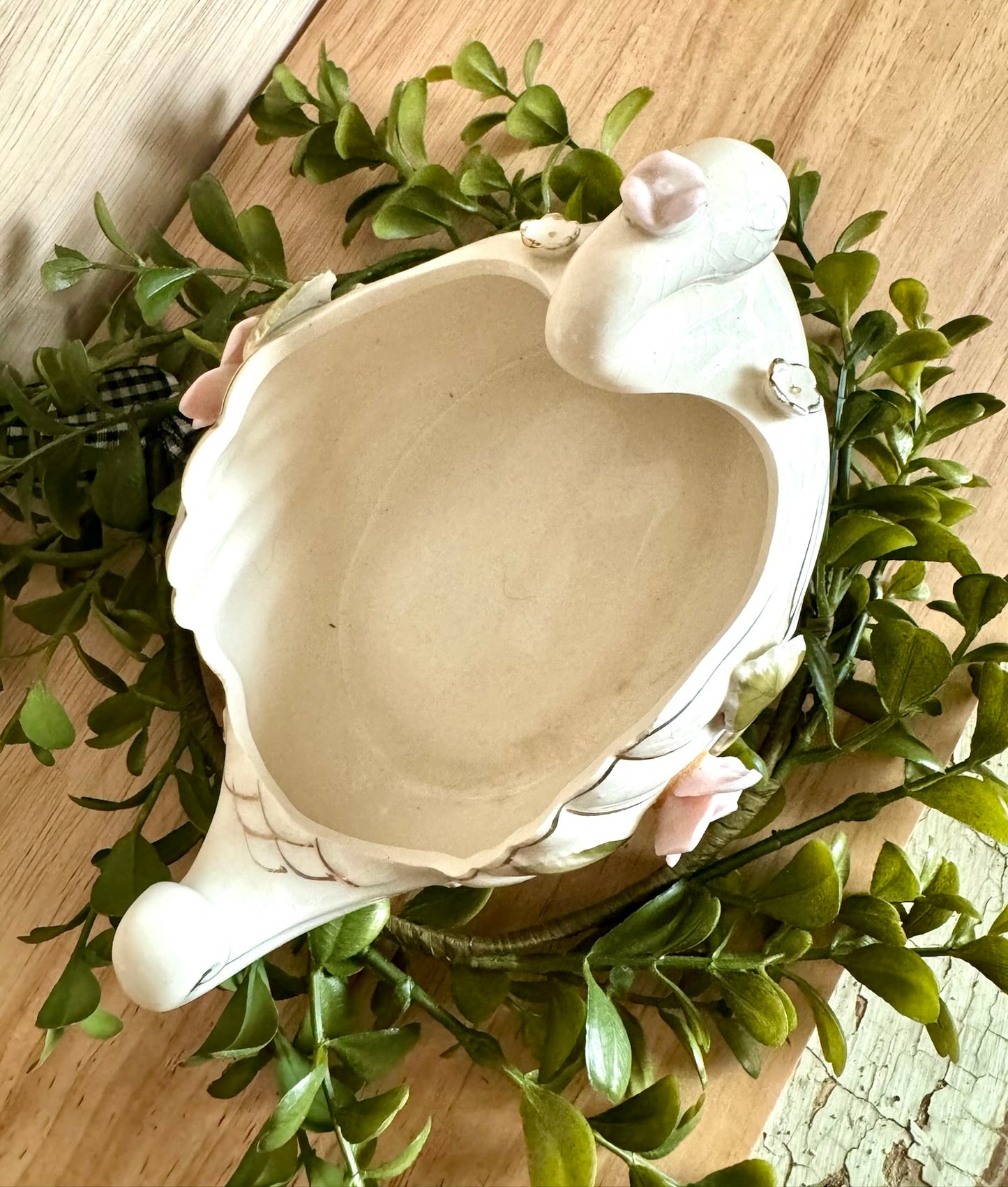 Porcelain Swan Planter