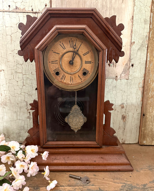 Antique E. Ingraham & Co Shelf Clock