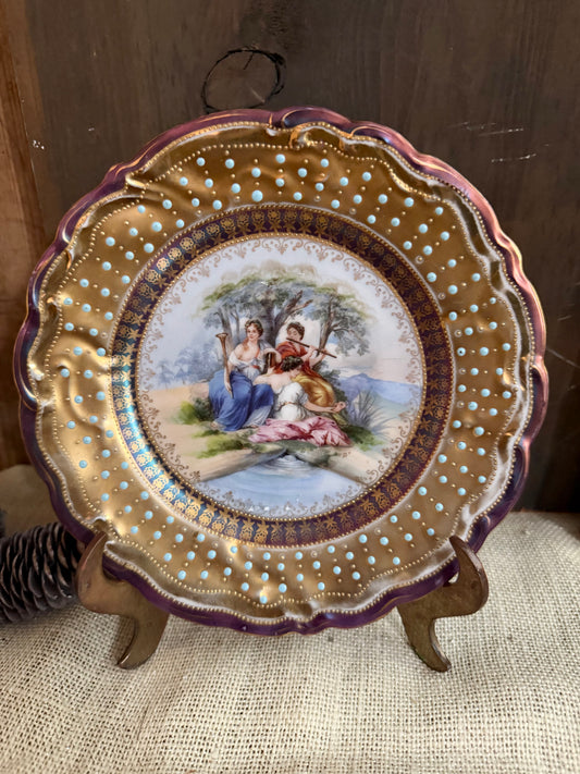 German Courting Couple Plate