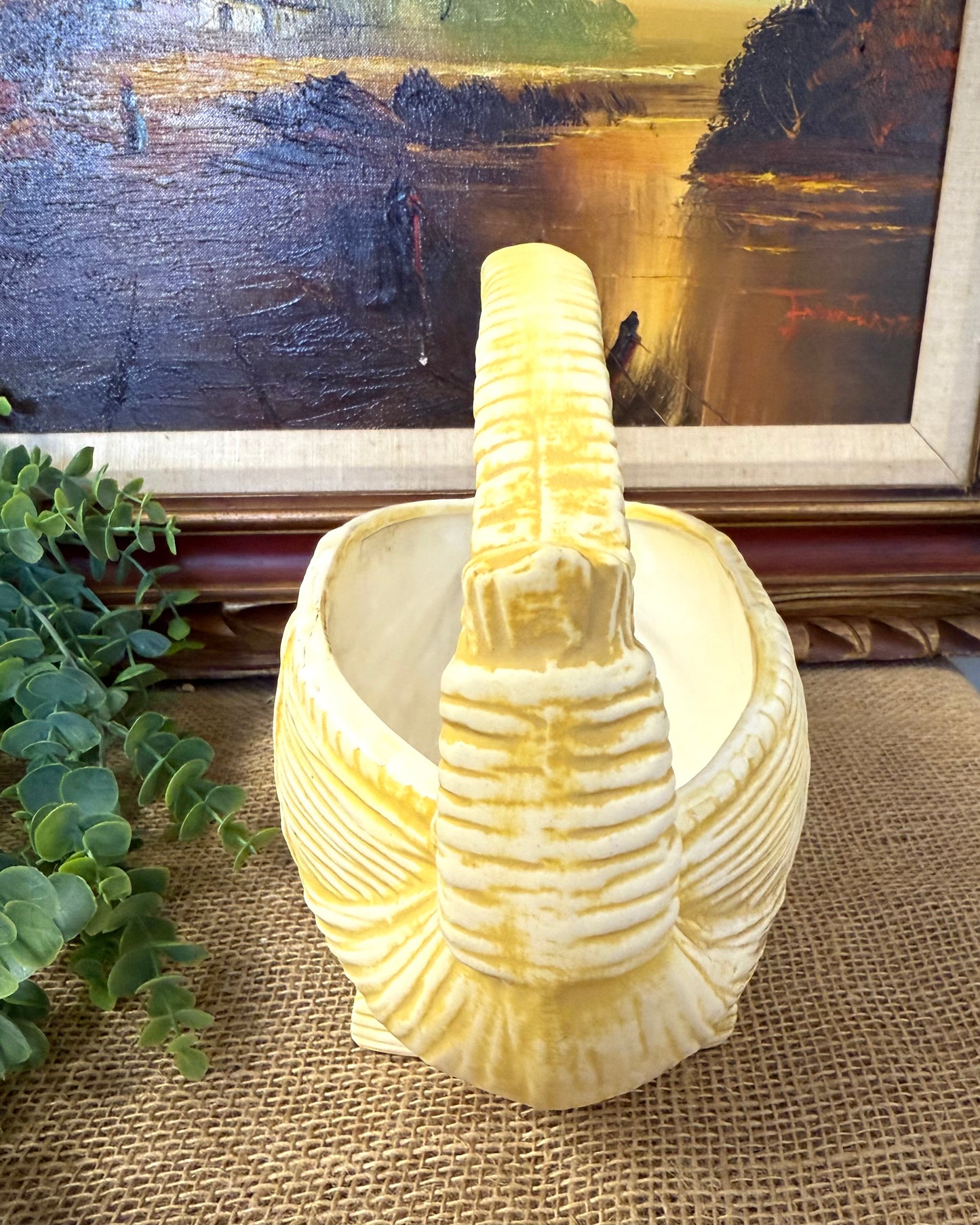 McCoy Yellow Basket Planter