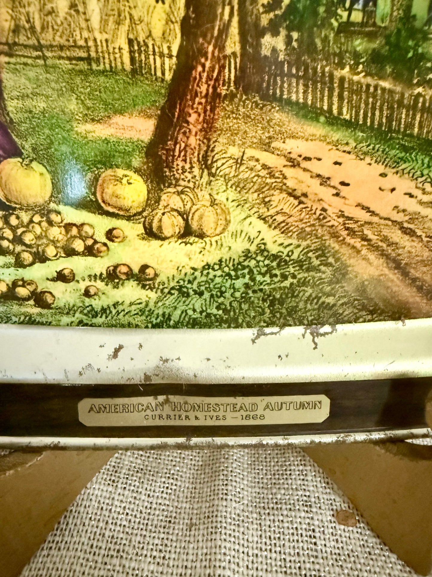 Currier & Ives American Homestead Autumn Tray