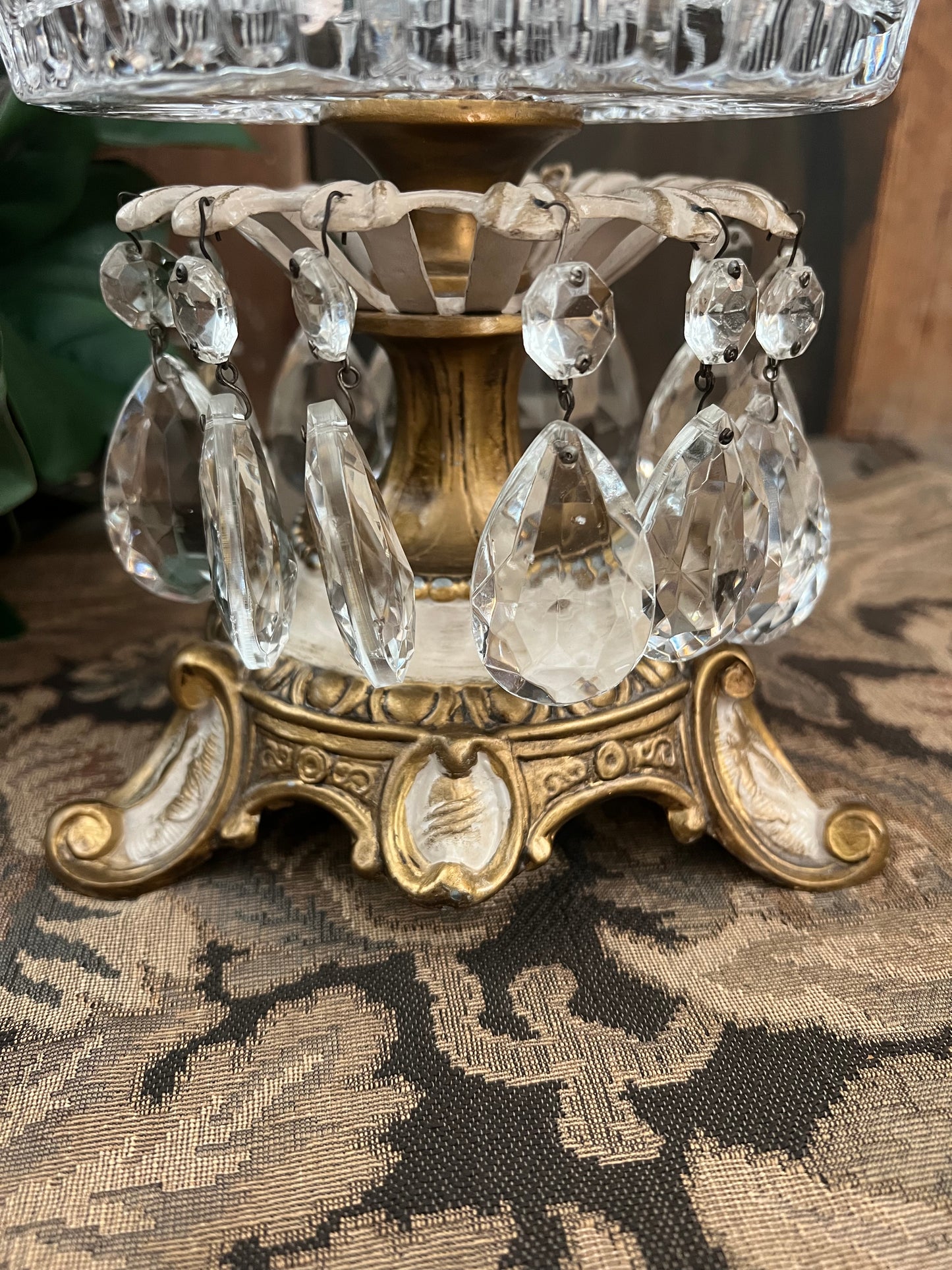 Italian Glass & Gold Compote