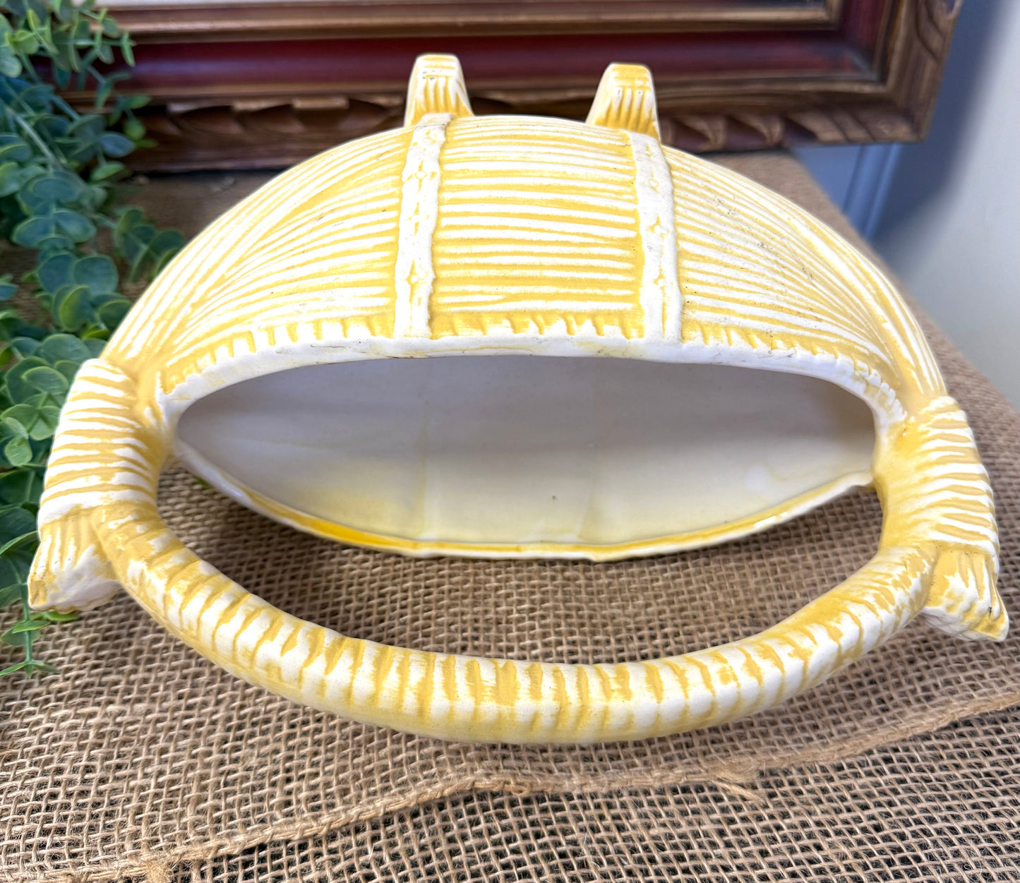 McCoy Yellow Basket Planter