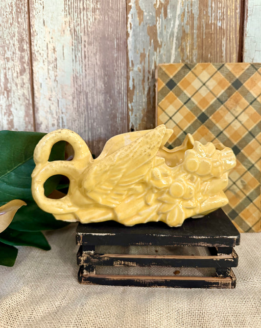 McCoy Yellow Double Swan Planter