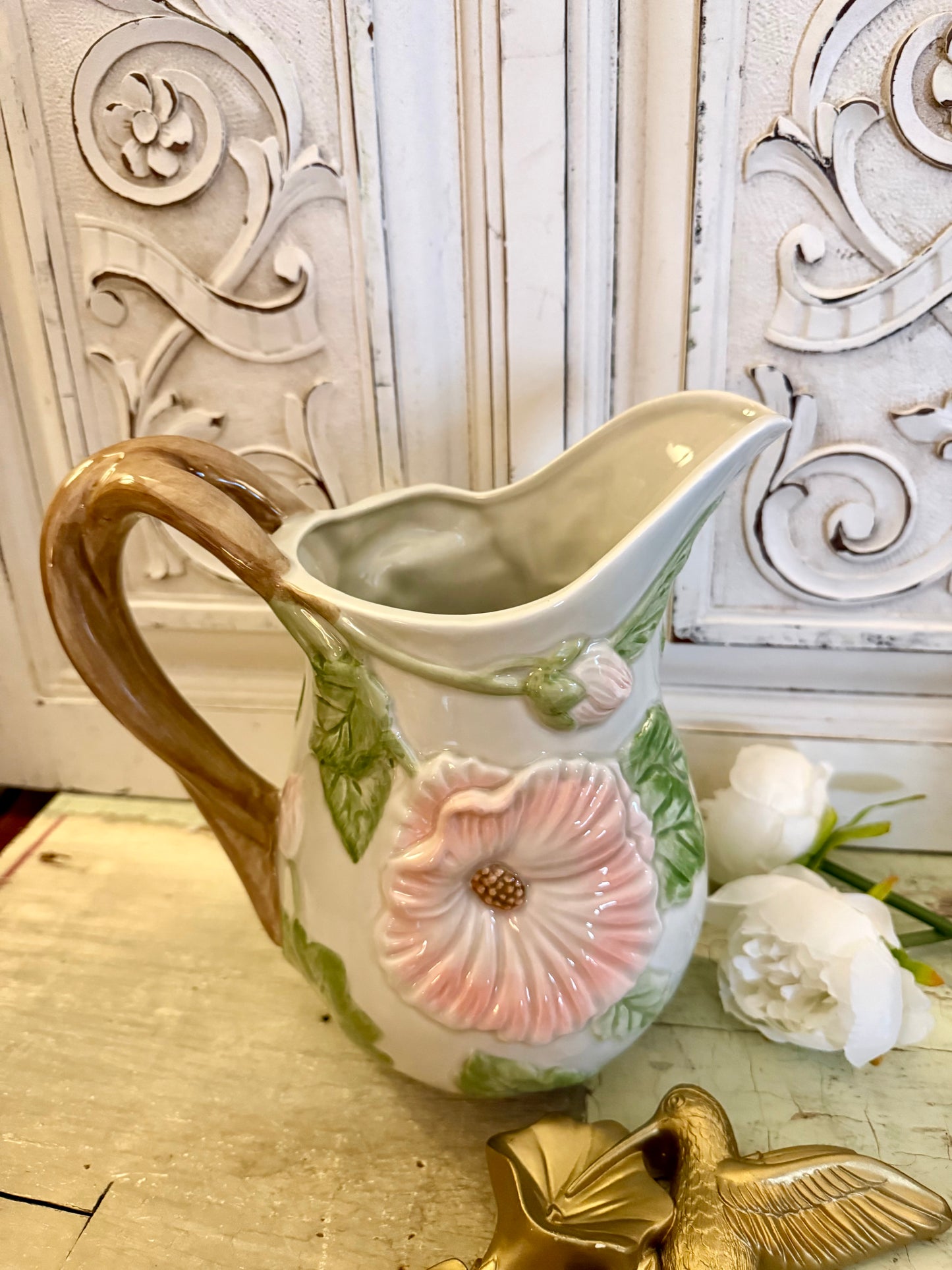 1977 Fitz & Floyd Hummingbird Pitcher