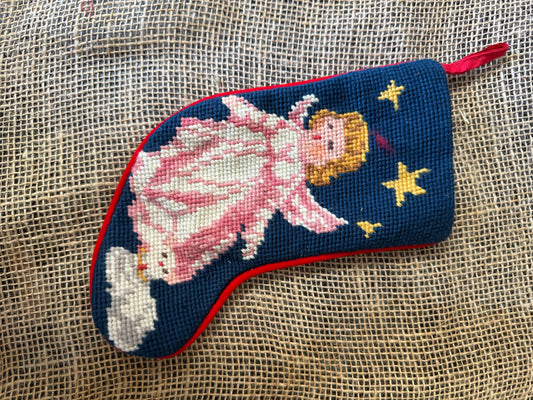 Needlepoint Angel Stocking
