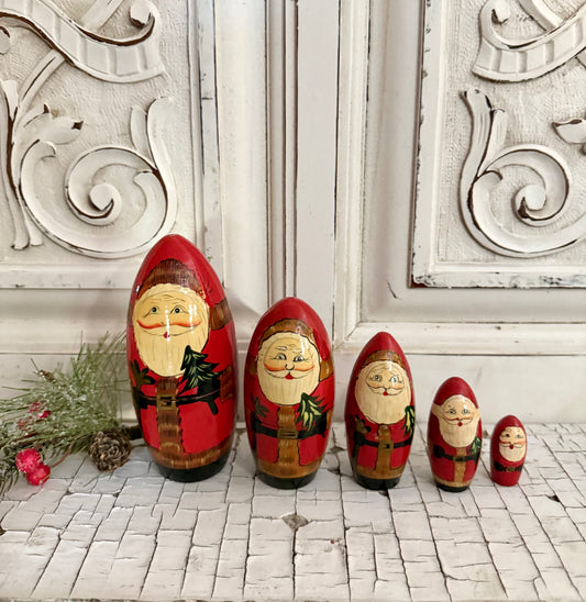 Vintage Santa Nesting Dolls