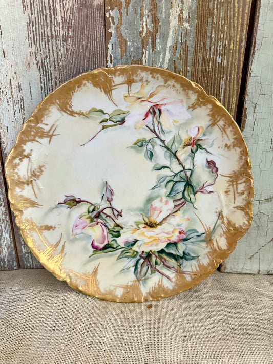 French Limoges Floral Plate