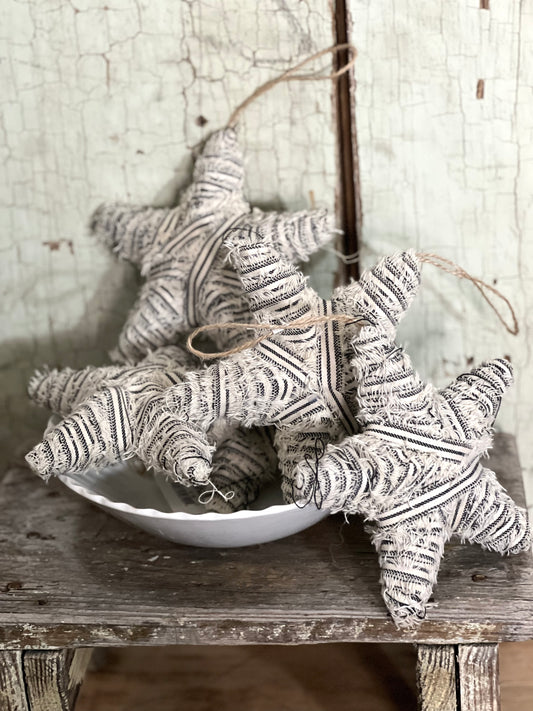 Black & White Star Ornaments