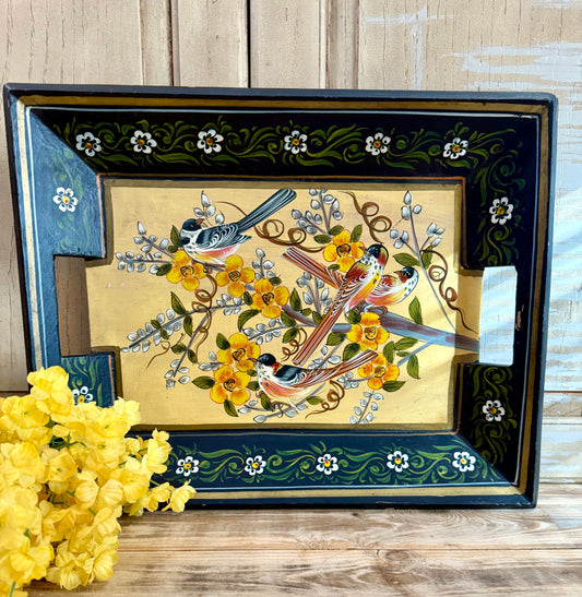 Decorative Bird & Floral Tray