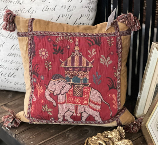 Oriental Elephant Pillow