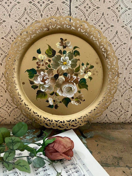 Nashco Hand Painted Round Tray