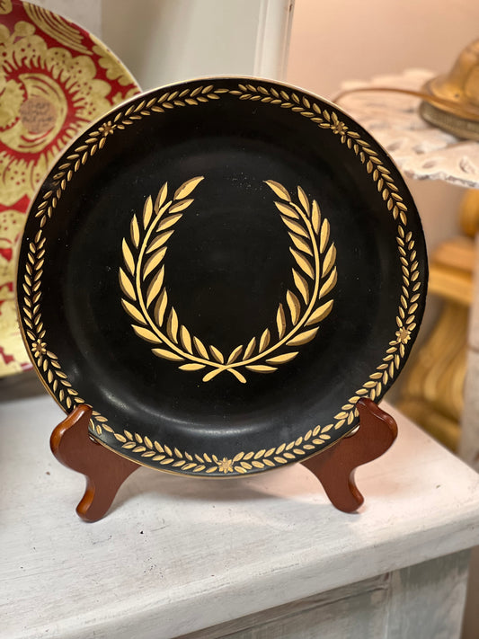 Black & Gold Decorative Plate