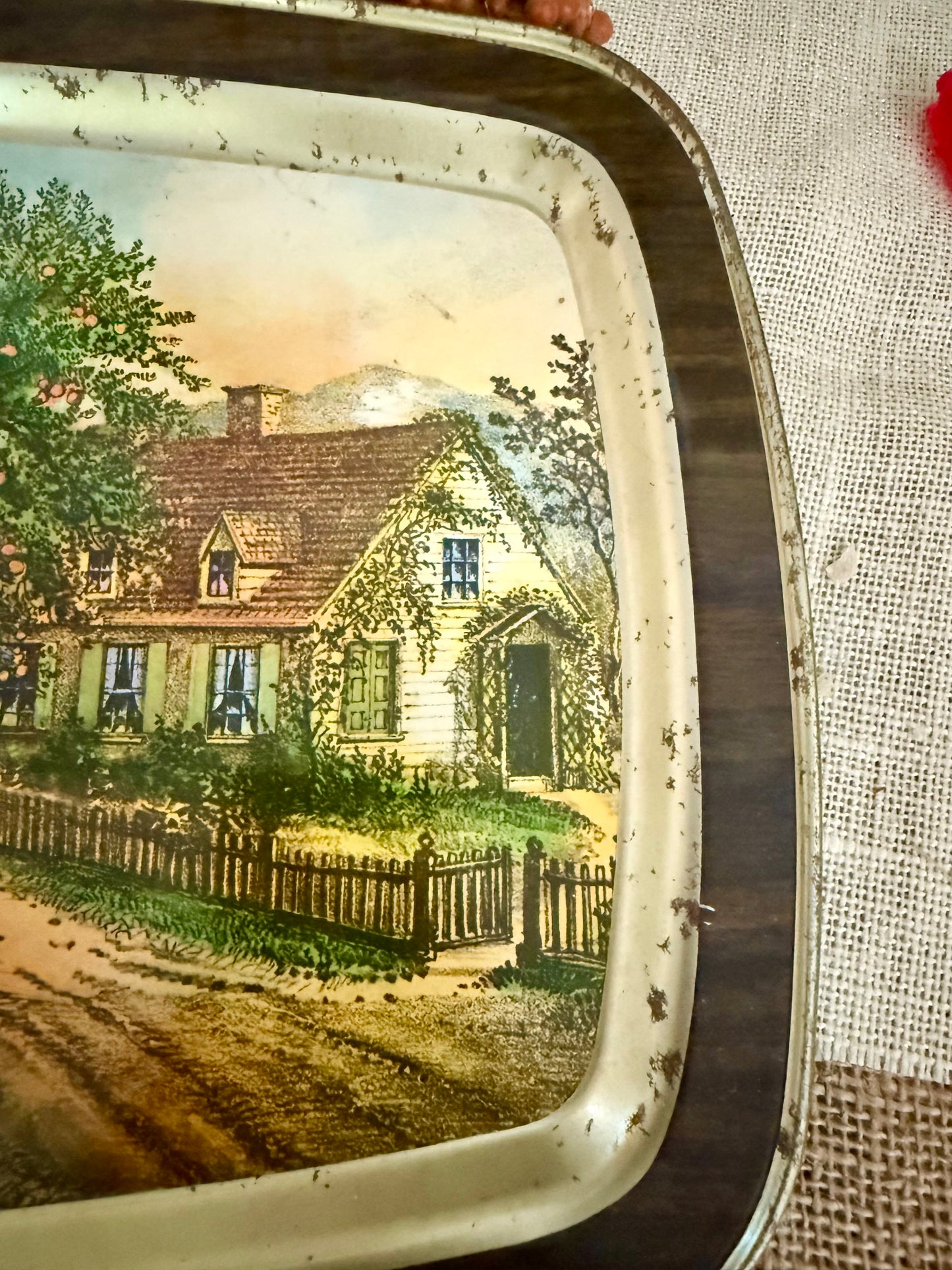 Currier & Ives American Homestead Autumn Tray