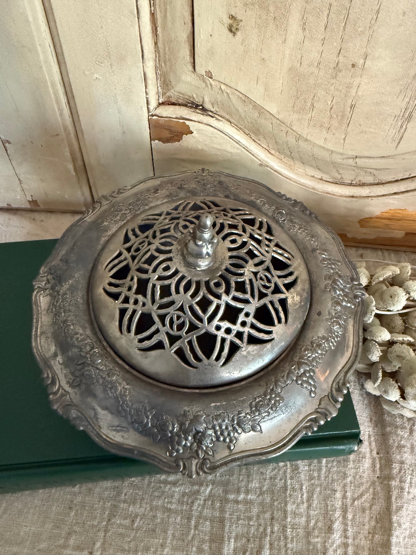 Silver Plate Ornate Candy Dish