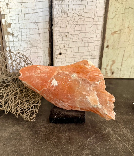 Lava Rock Carved Fish Statue