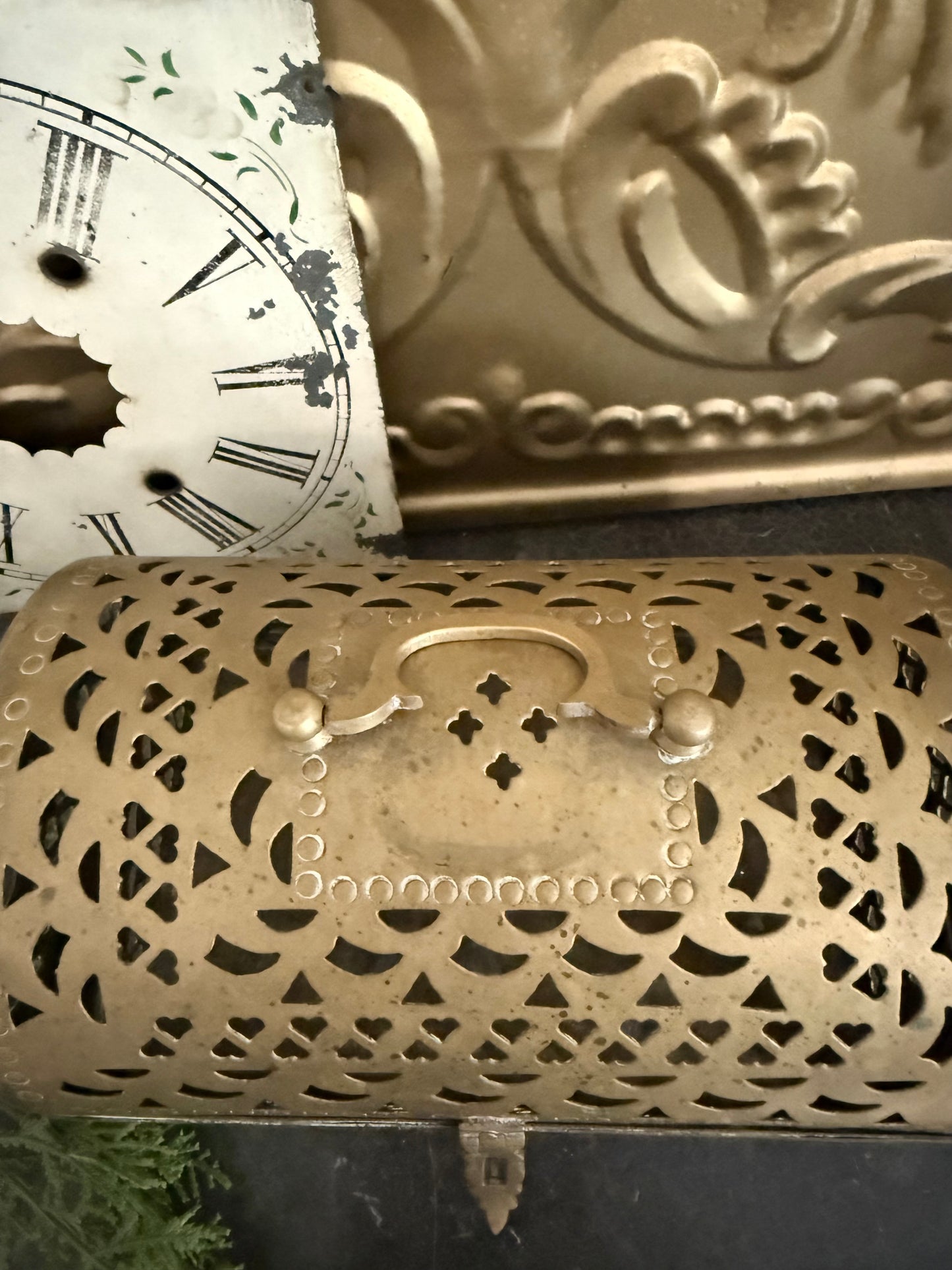 Large Brass Cricket Box