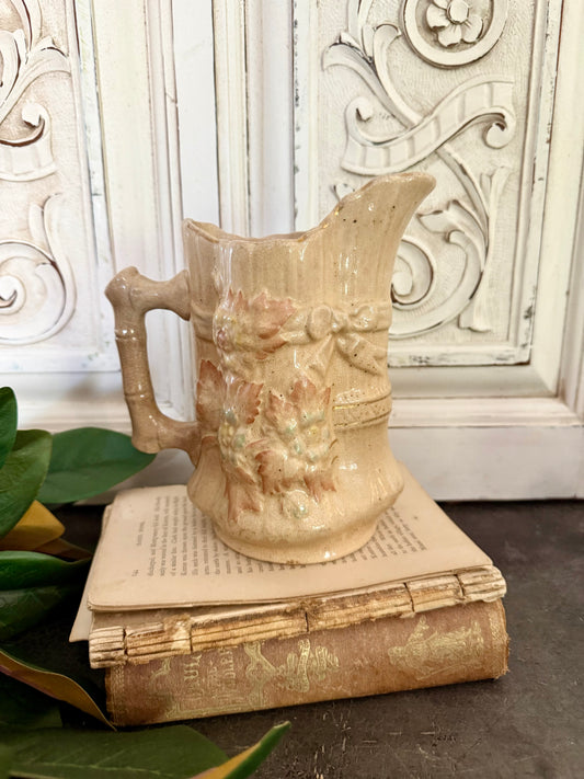 Floral Pitcher with Bow Detail