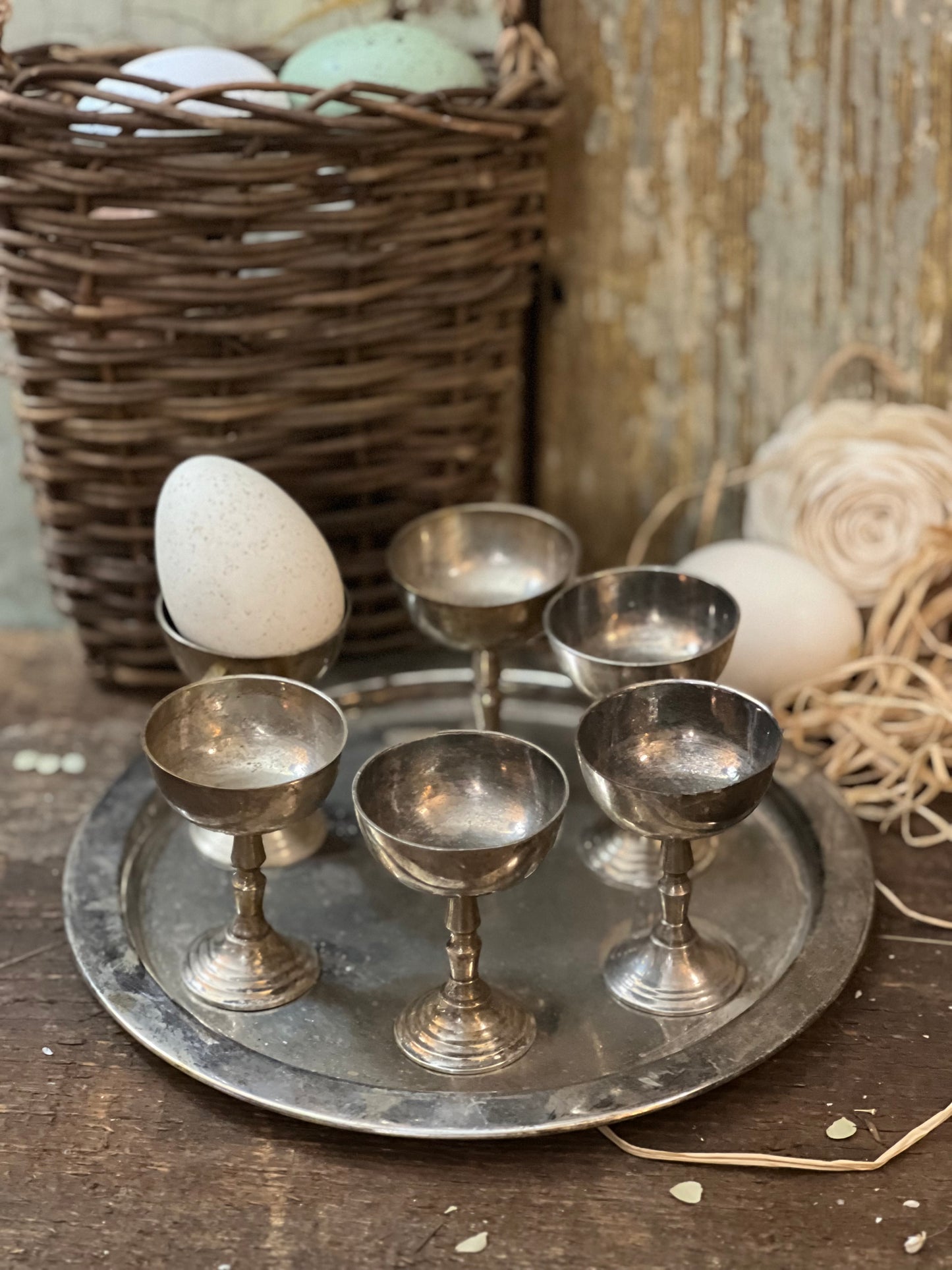 Silver Cordial Set with Tray