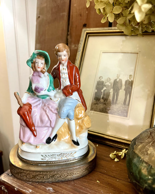 Vintage Maruyama Victorian Couple Figurine