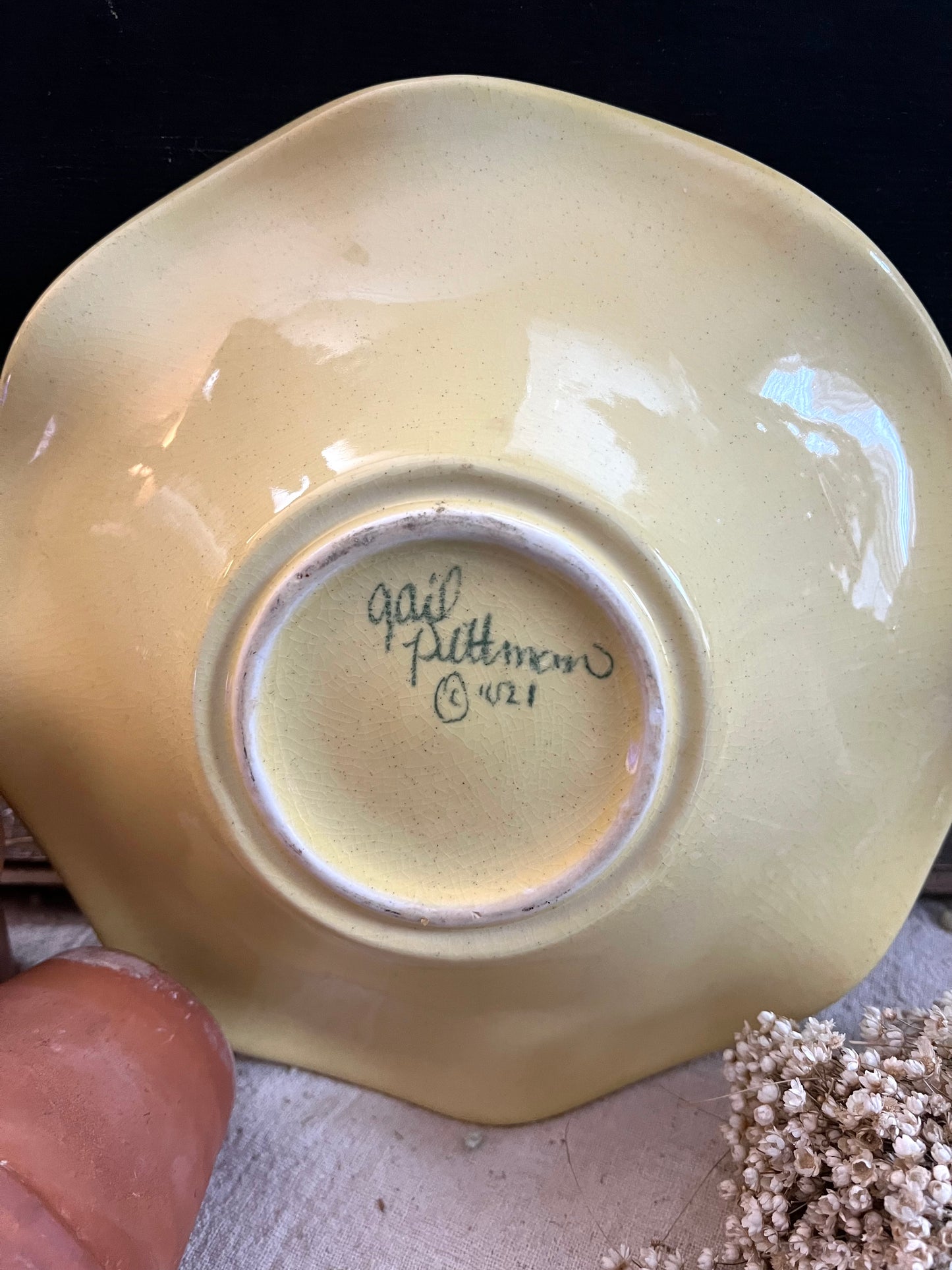 Vintage Gail Pittman Floral Bowl