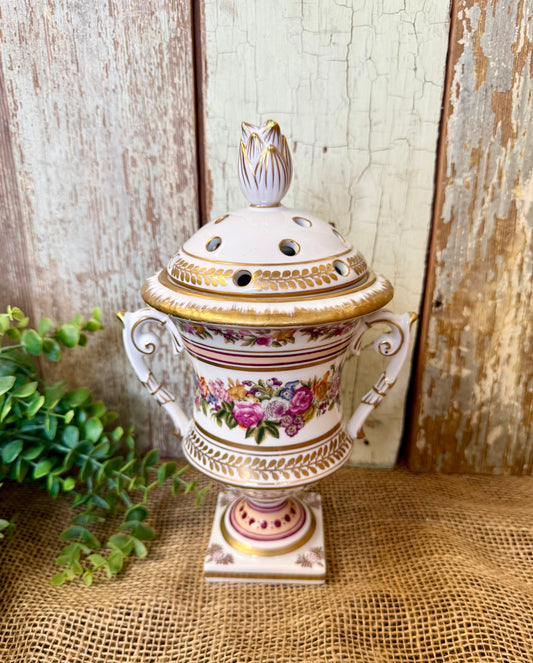 Porcelain Incense Lidded Urn
